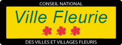 Panneau ville fleurie. Trois fleurs pour Saran